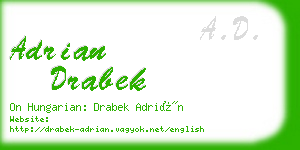 adrian drabek business card